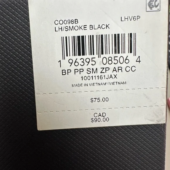 Coach Black and Gray Key Card Holder Signature Design - Picture 7 of 8